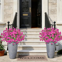 TINA Művirág 9 csomag UV-álló kültéri balkon dekoráció időjárásálló - 9 Bundles Fuchsia 5