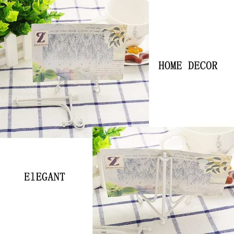 Tincogo 4 Inch Fehér Vas Tányéralátét Tartó - Képkeret Állvány Esküvőhöz, Szülinapra