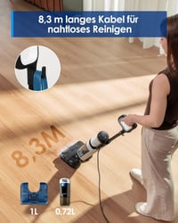 Parný vysávač na mokré a suché vysávanie Tineco Floor ONE S6 Stretch s technológiou 160°C HyperSteam 8
