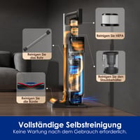Tineco Pure One Station 5 Pro bežični usisavač, automatsko pražnjenje, 2,5 L, 200 AW, 100 minuta rada, ZeroTangle, LightSense, EdgeSense, PureCyclone 2