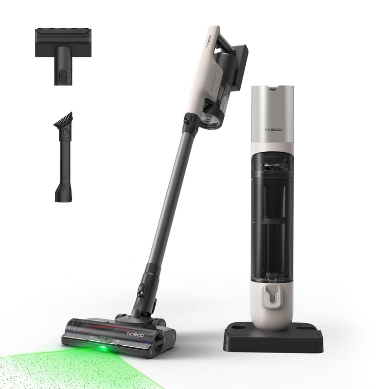Tineco Pure One Station 5 Pro bežični usisavač, automatsko pražnjenje, 2,5 L, 200 AW, 100 minuta rada, ZeroTangle, LightSense, EdgeSense, PureCyclone