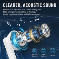 Bezdrôtové slúchadlá TINGCHUAN, Bluetooth 5.3 In-Ear headset, mikrofón s potlačením hluku, 48-hodinové HiFi stereo, vodoodolnosť IP7, dotykové ovládanie, kompatibilné s iPhone a Android 5