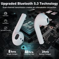 Bezdrôtové slúchadlá TINGCHUAN, Bluetooth 5.3 In-Ear headset, mikrofón s potlačením hluku, 48-hodinové HiFi stereo, vodoodolnosť IP7, dotykové ovládanie, kompatibilné s iPhone a Android 2