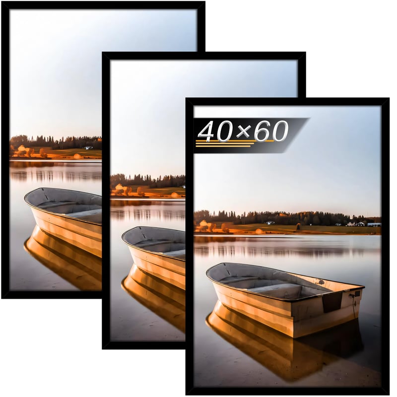 Tinkeps MDF fotorámik 40x60 cm čierny, balenie 3 ks