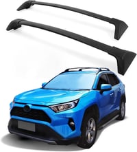 TINMAGI Tetőcsomagtartó Toyota RAV4 2020-2023 Modellekhez - Alumínium Ötvözet, 200 kg Teherbírás, Fekete, Fúrás Nélküli Gyors Rögzítés 1