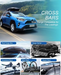 TINMAGI Tetőcsomagtartó Toyota RAV4 2020-2023 Modellekhez - Alumínium Ötvözet, 200 kg Teherbírás, Fekete, Fúrás Nélküli Gyors Rögzítés 2