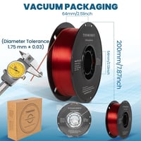 TINMORRY Rapid PETG-Eco filament pre 3D tlač, 1,75 mm, transparentná červená, 1 kg, vysokorýchlostná tlač 300 mm/s, kompatibilný s Bambu Lab, Creality K1C, FLASHFORGE, Anycubic 7