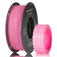 TINMORRY TPU filament 1,75 mm, pružný 3D tlačový filament TPU 95A s lesklým povrchom, pre FDM tlačiarne, 1 kg cievka, svetloružová 1