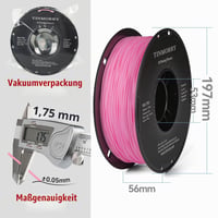 TINMORRY TPU filament 1,75 mm, pružný 3D tlačový filament TPU 95A s lesklým povrchom, pre FDM tlačiarne, 1 kg cievka, svetloružová 2