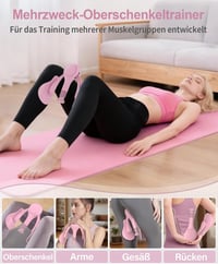 TINRIEF Combifitnessgerät Oberschenkeltrainer Beckenboden Trainingsgerät 6.8-31.8kg Widerstandsband 4