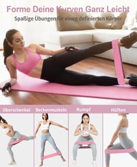 TINRIEF Combifitnessgerät Oberschenkeltrainer Beckenboden Trainingsgerät 6.8-31.8kg Widerstandsband 8