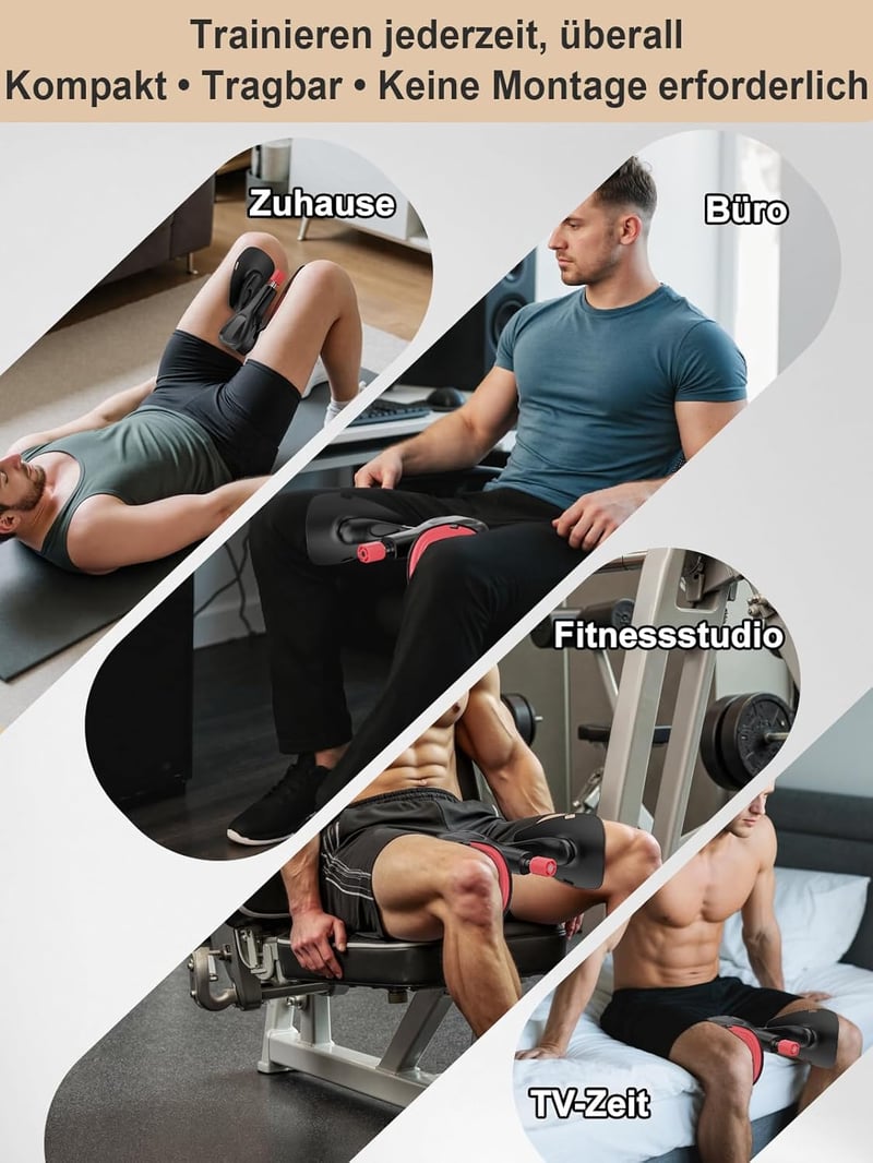 TINRIEF Medencepadló Erősítő Comb Tréner 35kg Állítható Kúp Otthoni Regenerációhoz Nőknek és Férfiaknak - Black