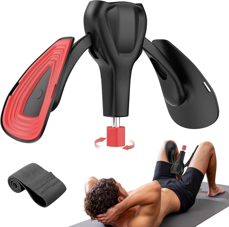 TINRIEF Medencepadló Erősítő Comb Tréner 35kg Állítható Kúp Otthoni Regenerációhoz Nőknek és Férfiaknak - Black