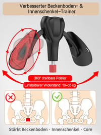 TINRIEF Medencepadló Erősítő Comb Tréner 35kg Állítható Kúp Otthoni Regenerációhoz Nőknek és Férfiaknak - Black 2