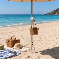 tintoke Metalno sidro za suncobran s 4 klina i kukom – stalak za suncobran za vrt i plažu, pogodan i za ribolov 6