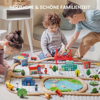 Tiny Land 110 darabos fa vonatszett gyerekeknek 3-7 év 6