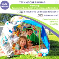 Tiny Land DIY sátorépítő készlet gyerekeknek, sötétben világító - 130 db 3