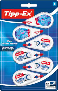 Tipp-Ex Mini Pocket Mouse korrektorszalag szakadásálló fóliával - 6 db 1