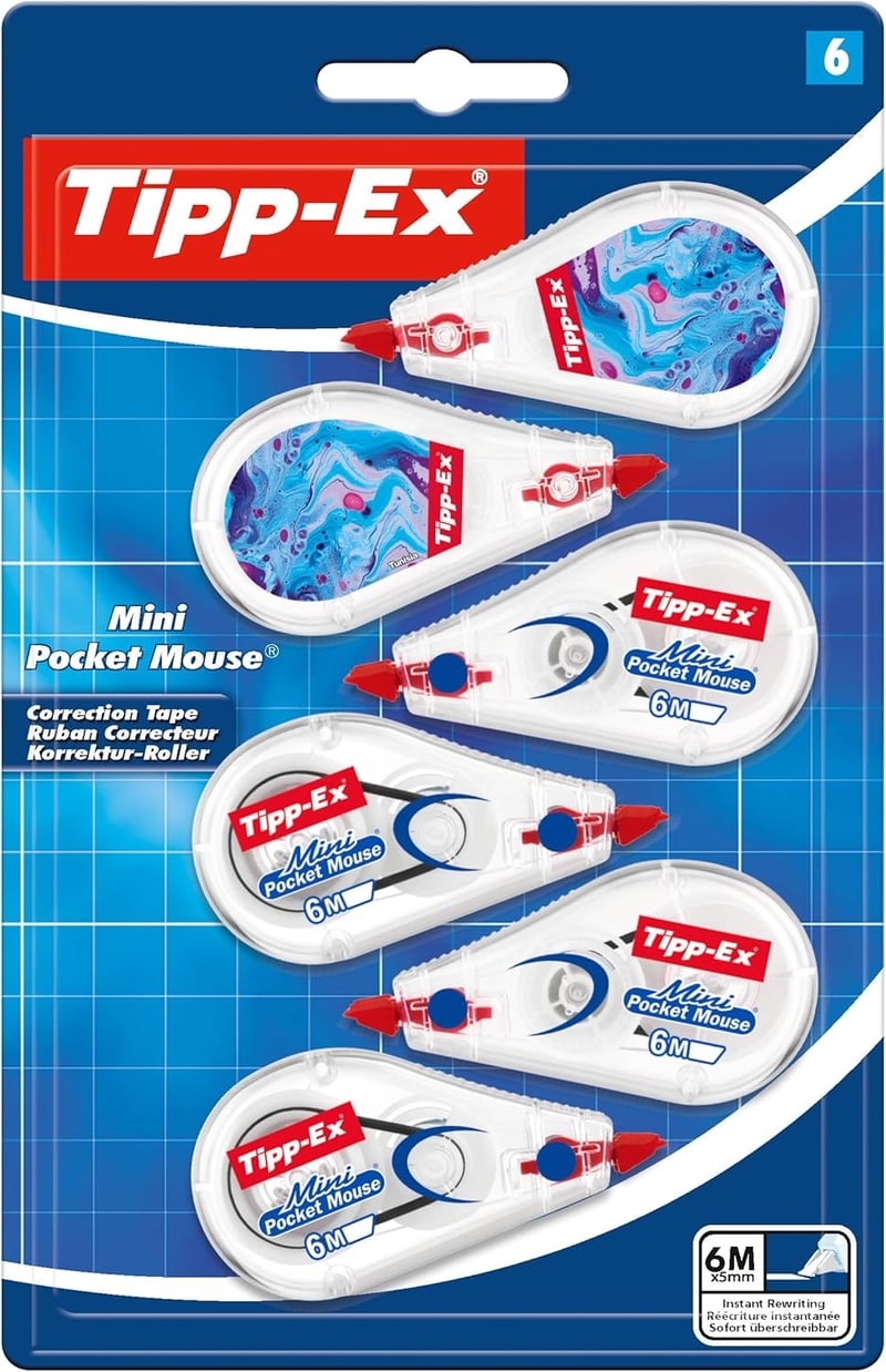 Tipp-Ex Mini Pocket Mouse korrektorszalag szakadásálló fóliával - 6 db