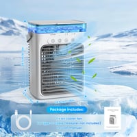 Mobilný ochladzovač vzduchu Tiptop Home 4 v 1 s vodným rozprašovačom, 1000 ml nádržka na vodu, 3 rýchlosti, 2 režimy rozprašovania, časovač 2/4/8 hodín, USB, bez výfukovej hadice 9
