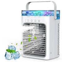 Mobilný ochladzovač vzduchu Tiptop Home 4 v 1 s vodným rozprašovačom, 1000 ml nádržka na vodu, 3 rýchlosti, 2 režimy rozprašovania, časovač 2/4/8 hodín, USB, bez výfukovej hadice 1