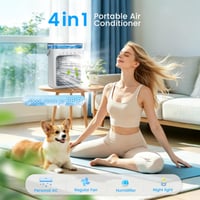 Mobilný ochladzovač vzduchu Tiptop Home 4 v 1 s vodným rozprašovačom, 1000 ml nádržka na vodu, 3 rýchlosti, 2 režimy rozprašovania, časovač 2/4/8 hodín, USB, bez výfukovej hadice 2