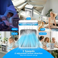 Mobilný ochladzovač vzduchu Tiptop Home 4 v 1 s vodným rozprašovačom, 1000 ml nádržka na vodu, 3 rýchlosti, 2 režimy rozprašovania, časovač 2/4/8 hodín, USB, bez výfukovej hadice 7