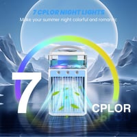 Aparat de aer condiționat portabil 5 în 1 Tiptop Home cu control prin aplicație, ventilator personal cu rezervor de apă de 800 ml, 3 trepte de viteză, 3 moduri de umidificare, pentru birou 3