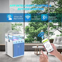 Aparat de aer condiționat portabil 5 în 1 Tiptop Home cu control prin aplicație, ventilator personal cu rezervor de apă de 800 ml, 3 trepte de viteză, 3 moduri de umidificare, pentru birou 6