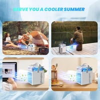 Aparat de aer condiționat portabil 5 în 1 Tiptop Home cu control prin aplicație, ventilator personal cu rezervor de apă de 800 ml, 3 trepte de viteză, 3 moduri de umidificare, pentru birou 8