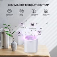 Tiptop Home Elektromos Rovarcsapda - UV Fényes Szúnyogirtó, Légycsapda, Éjszakai Fény, USB-s, Konyha, Hálószoba, Iroda Használatra, Fehér 5