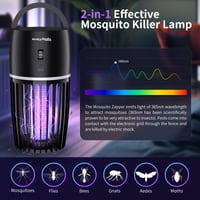 Tiptop Home Elektrický lapač komárov 4000 mAh USB nabíjateľná lampa proti hmyzu, lapač múch, vnútorná a vonkajšia hubička škodcov s návnadou 3