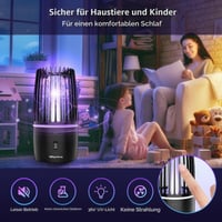 Tiptop Home Elektrický lapač komárov 4000 mAh USB nabíjateľná lampa proti hmyzu, lapač múch, vnútorná a vonkajšia hubička škodcov s návnadou 5