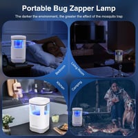 Tiptop Home Elektromos Szúnyogcsapda UV Fénnyel USB Töltéssel Otthonhoz 5