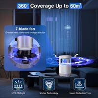 Tiptop Home Elektromos Szúnyogcsapda UV Fénnyel USB Töltéssel Otthonhoz 4