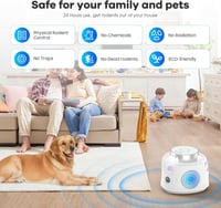 Tiptop Home Ultrahangos Egérriasztó 4 Módú Világítással Patkányriasztó 5