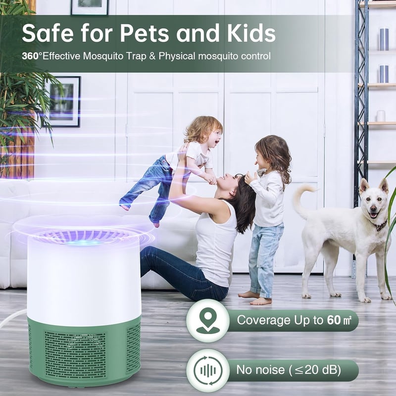 Tiptop Home USB Elektromos Rovarcsapda - UV Fényes Szúnyog- és Légyirtó Lámpa, Hordozható, Csendes Működés, Konyhai, Beltéri és Kültéri Hasz