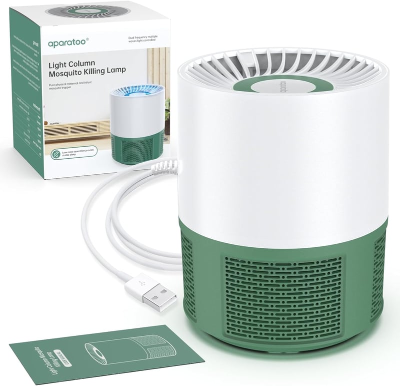 Tiptop Home USB Elektromos Rovarcsapda - UV Fényes Szúnyog- és Légyirtó Lámpa, Hordozható, Csendes Működés, Konyhai, Beltéri és Kültéri Hasz