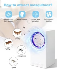 Lampă anti-țânțari electrică USB Tiptop Home cu lumină UV, distrugător de țânțari și muște 180° 4