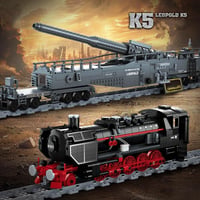 Tirff K5 Leopold Vonat Építőkészlet 1631 Darabos Technik Vasút Modell Sínekkel és Figurákkal Felnőtteknek és Tinédzsereknek 2