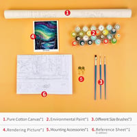 TISHIRON Polar Light Digital for Adults, Polar Light DIY Digital for Adults, Comics for Archnished Acrylic Pictures from Forest, Abstract Acrylic Picture for Adults, 16 x 20 cm (Colourless) 6