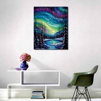 TISHIRON Polar Light Digital for Adults, Polar Light DIY Digital for Adults, Comics for Archnished Acrylic Pictures from Forest, Abstract Acrylic Picture for Adults, 16 x 20 cm (Colourless) 2