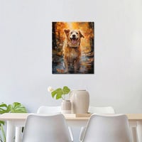 TISHIRON Számfestő Készlet Felnőtteknek és Gyerekeknek - Kutya Mintás Vászon Festmény 40x50 cm - DIY Akril Festőkészlet Keret Nélkül - Apák  2
