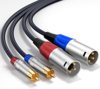Tisino TSN9507 Dual RCA–XLR (male) sztereó audiokábel - 1 m 8