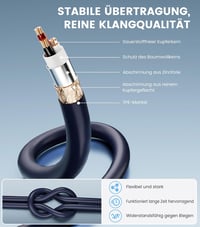 Tisino TSN9507 Dual RCA–XLR (male) sztereó audiokábel - 1 m 7