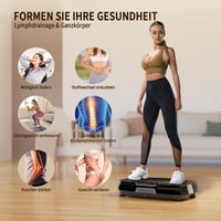 TISSCARE Vibrációs Tréner - Otthoni Edzőgép 120 Fokozattal, 5 Programmal, LED Kijelzővel, 136kg Teherbírással - Zsírégető Fitness Eszköz Fér 3