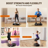 TISSCARE Vibrációs Tréner - Otthoni Edzőgép 120 Fokozattal, 5 Programmal, LED Kijelzővel, 136kg Teherbírással - Zsírégető Fitness Eszköz Fér 9