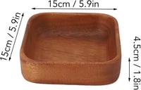 Tissting akácfa tálalótálca két rekesszel - négyzetes 15x15 cm 3