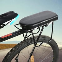 Tissting Zadný nosič na bicykel s vankúšom, PU kožené sedadlo pre pasažiera, čierne — špongia je miestami zdeformovaná (stav: pozri 2. obrázok) 8