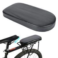 Tissting Zadný nosič na bicykel s vankúšom, PU kožené sedadlo pre pasažiera, čierne — špongia je miestami zdeformovaná (stav: pozri 2. obrázok) 1